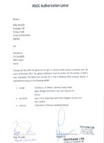 WeSC Authorization Letter